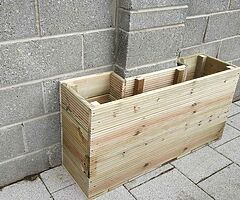Wooden planters for garden