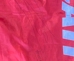 Ducati Flag Signed by Loris Capirossi 150cm x 93cm Isle of Man TT MotoGP Joey Dunlop WSB BSB ROSSI