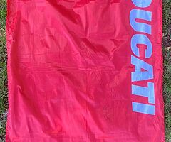 Ducati Flag Signed by Loris Capirossi 150cm x 93cm Isle of Man TT MotoGP Joey Dunlop WSB BSB ROSSI