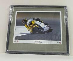 VALENTINO ROSSI - The Italian Job Framed Print by Jim Blanchard Isle of Man TT MotoGP WSB BSB ROSSI - Image 3/5