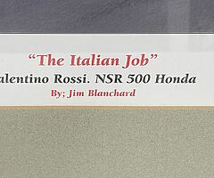 VALENTINO ROSSI - The Italian Job Framed Print by Jim Blanchard Isle of Man TT MotoGP WSB BSB ROSSI - Image 4/5