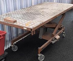 Motorbike lift (converted hospital bed)
