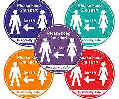 Personalised Floor Stickers, Stickers, Banners & More. For Local Business, Covid-19, Coronavirus