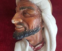 Small vintage Bossons head England, wall plaque.