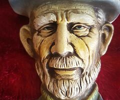 Small vintage Bossons head England, wall plaque.