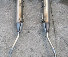 2 x Genuine Yamaha XT660 Exhausts ( Honda Suzuki Kawasaki xtz tenere )