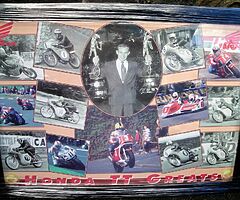 HONDA TT GREATS ORIGINAL Framed Photo Motorcycle Isle of Man TT Ulster Grand Prix Joey Dunlop NW200 - Image 3/3