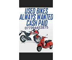 *** WANTED MOTORCYCLES SCOOTERS ***