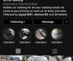 Mobile valeting service