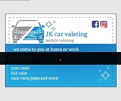 Mobile valeting sevice