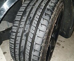 4 alloys and tyres Audi 245/40 RZ18 5/112 - Image 3/3