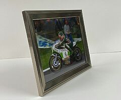 TOM HERRON - FRAMED PRINT - Isle of Man TT Ulster Grand Prix North West 200 Joey Dunlop IOM TT BSB
