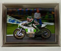 TOM HERRON - FRAMED PRINT - Isle of Man TT Ulster Grand Prix North West 200 Joey Dunlop IOM TT BSB
