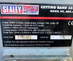 Sealey Metal Cutting Bandsaw - Image 6/9