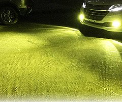 Car led. Lights fogs and interior