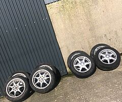 Alloys 4x100 will suit civic or corolla. Need tyres - Image 4/4