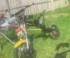 140 pitbike rolling frame