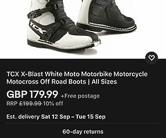 Tcx motor cross motorcycle motorbike boots size 10 - Image 4/5