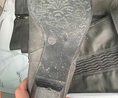 Tamaris Grey 3/4 boots- size 5 slight wear.