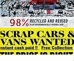 All your unwanted scrap cars wanted for cash