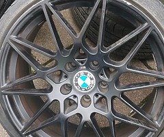 BMW alloy wheels with good tyres for sale - Image 10/10