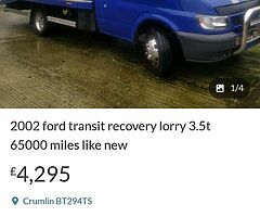 2002 ford transit 3.5t recovery lorry ready for work - Image 5/6