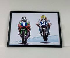 JOEY DUNLOP / ROBERT DUNLOP - A3 Print / FRAMED PRINT - Isle of Man TT NW200 Ulster Grand Prix BSB - Image 4/4
