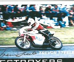 DROMARA DESTROYERS - A3 PHOTO PRINT (PRINT SIGNATURES) Ulster Grand Prix Isle of Man TT Joey Dunlop