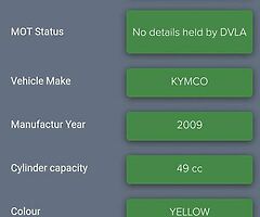 2009 Kymco 50cc moped - Image 4/5