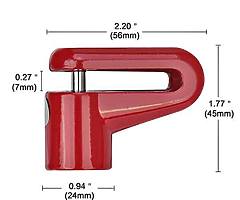 Small disc brake lock
