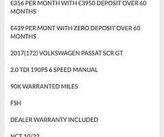2017 VW Passat GT from €356 per month - Image 7/8