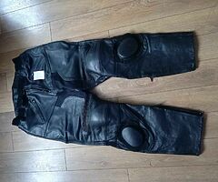 Motorbike trousers and panniers