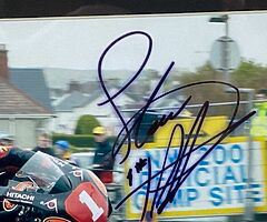 STEVE HISLOP at NW200 - "SIGNED" Framed Print Isle of Man TT Joey Dunlop North West 200 UGP BSB WSB