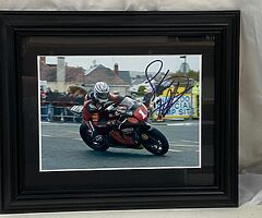 STEVE HISLOP at NW200 - "SIGNED" Framed Print Isle of Man TT Joey Dunlop North West 200 UGP BSB WSB