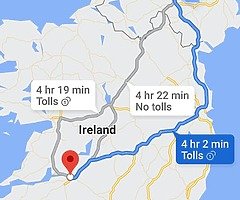 Empty van return from limerick via galwey to cookstown