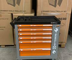 NEW German 6 Drawer Tool Box complete with Tools + Side Cabinet with 1 Shelve + Lockable Door - Image 7/7