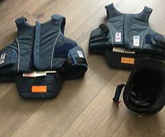 Horse riding harness and helmet