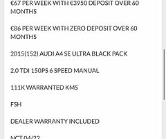 2015 Audi A4 from €67 P/W - Image 9/10