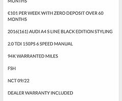 2016 Audi A4 from €82 P/W - Image 8/9