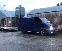 EMPTY VAN AND TRAILER