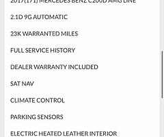 2017 Mercedes C220 AMG Night Pack from €483 P/M - Image 8/9