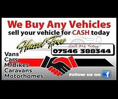 We buy any vehicles