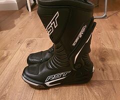 RST leather suit and boots used once like new