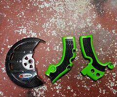 Kawasaki kxf disc protector and frame protectors