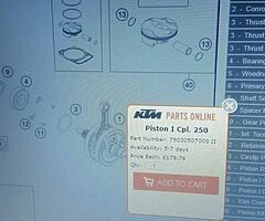 KTM HUSQVARNA 250F Piston