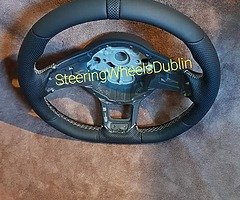 Leather steering wheel, knob, gear shift boot