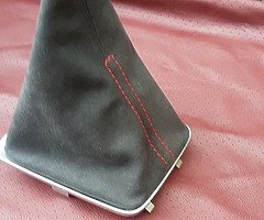 Leather steering wheel, knob, gear shift boot