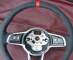 Leather steering wheel, knob, gear shift boot - Image 6/6