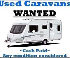 ALL TYPES OF CARAVANS BOUGHT FOR CASH