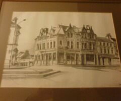 Print of the corner of Carnegie st lurgan